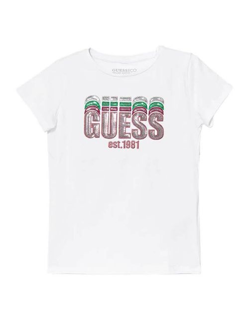 t-shirt bambina bianca GUESS | K5RI17K6YW4/G011